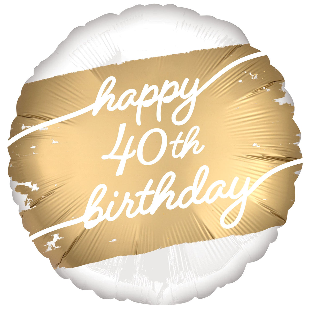 Golden Age 40th Birthday Foil Balloon - Pack of 10