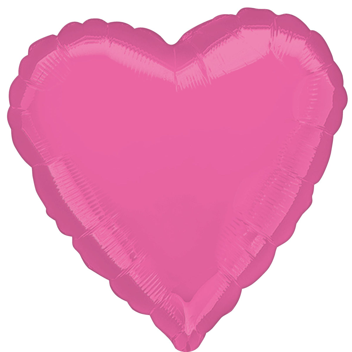 Bright Bubblegum Pink Heart Foil Balloon - Pack of 10