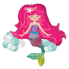 Enchanting Mermaid Shaped Foil Balloon Kit - Case of 30