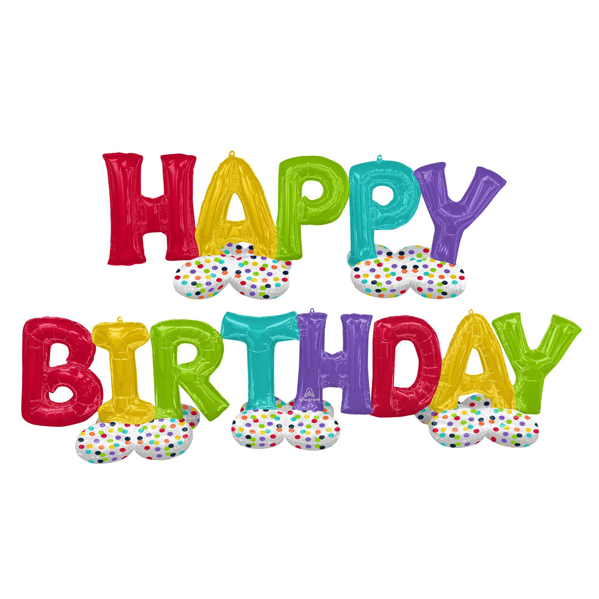 Vibrant Happy Birthday Yard Sign Balloon Kit - Case of 6