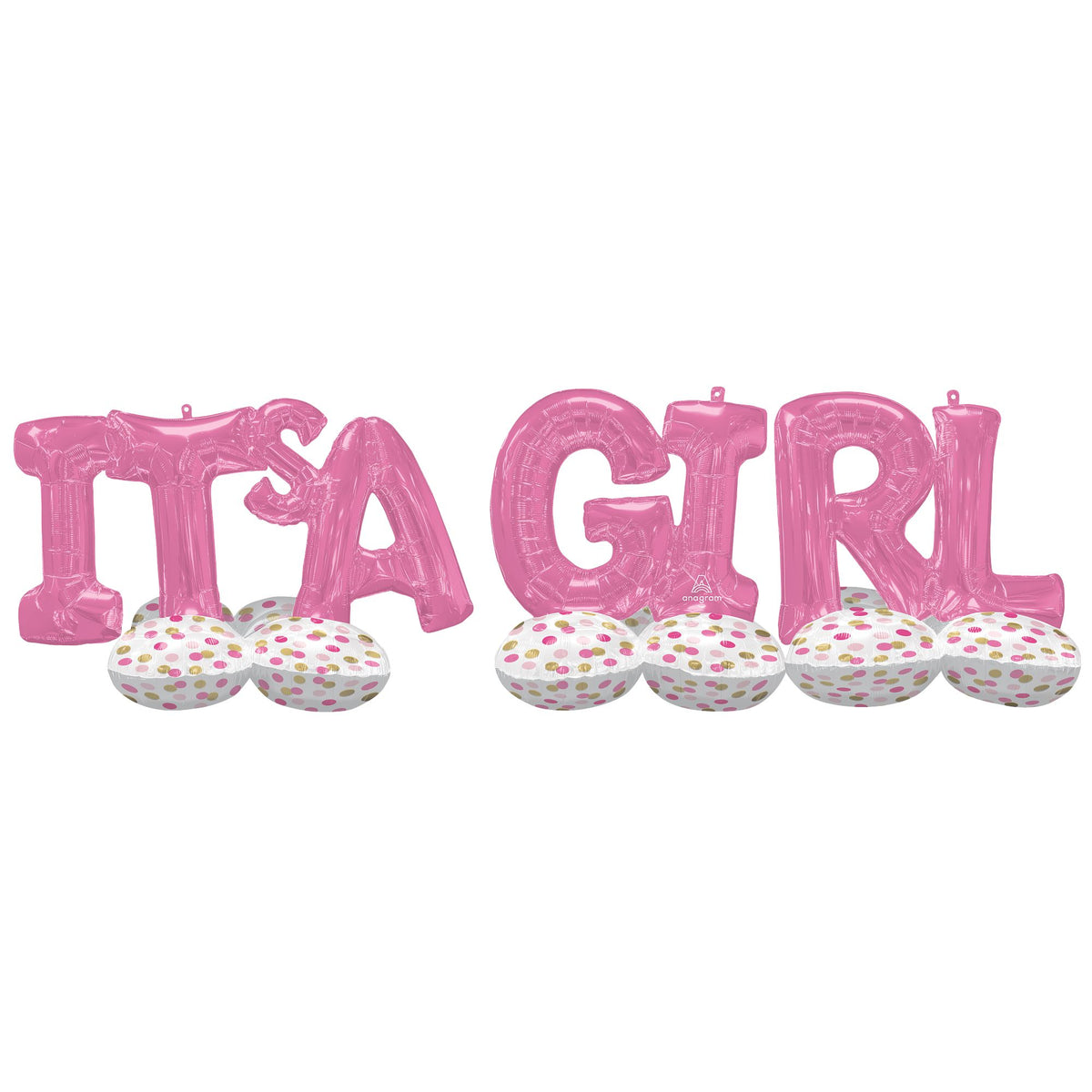 It's a Girl Airloonz Yard Balloon Kit - Case of 6