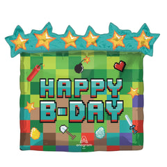 Pixel Party SuperShape Foil Balloon - Pack of 2