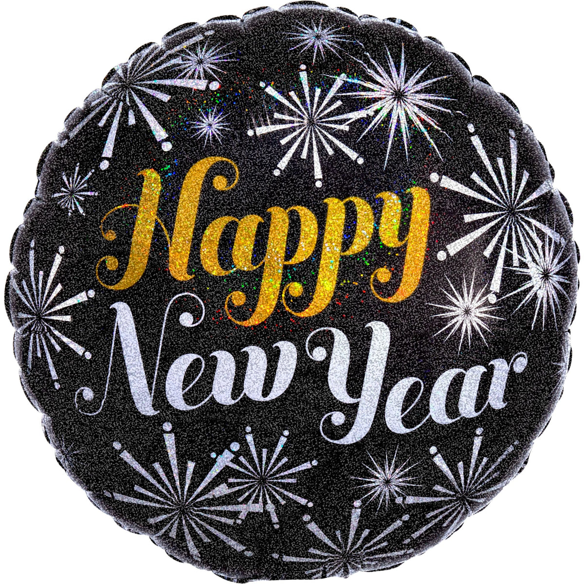 18-Inch Holographic New Year's Eve Foil Balloon - Pack of 2
