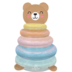 Bear Stacker AirLoonz Foil Balloon - Case of 6