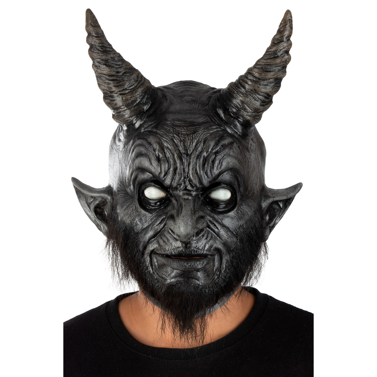 Sinister Black Devil Mask - Horror Prop - Pack of 3