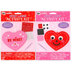 Valentine's Day Heart Lacing Activity Kit Assortment - Case of 48