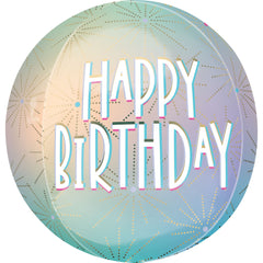 Pastel Dream Happy Birthday Orbz Balloon - Pack of 2