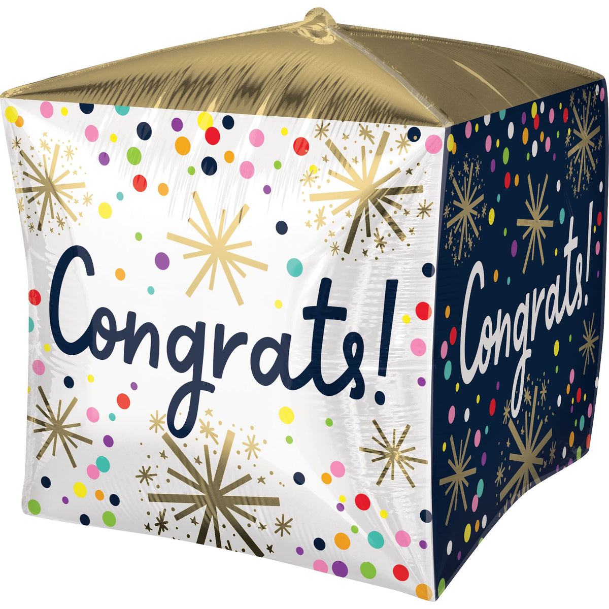 Cubez Congrats Confetti Metallic Balloon - Pack of 2