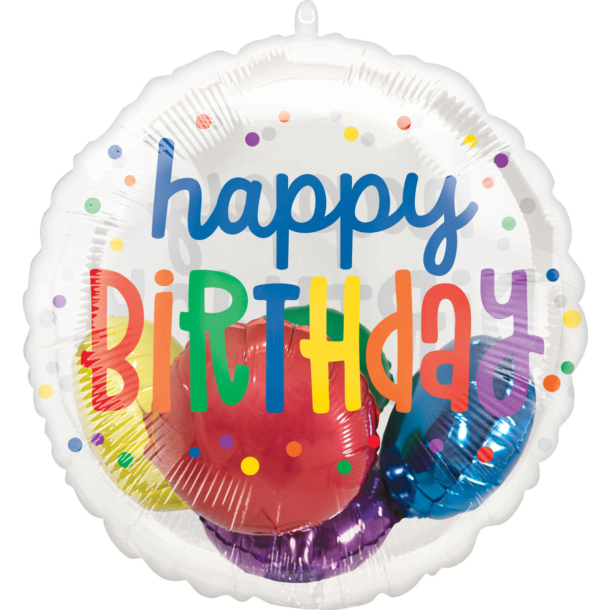 Vibrant Rainbow Foil Birthday Balloon - Pack of 5