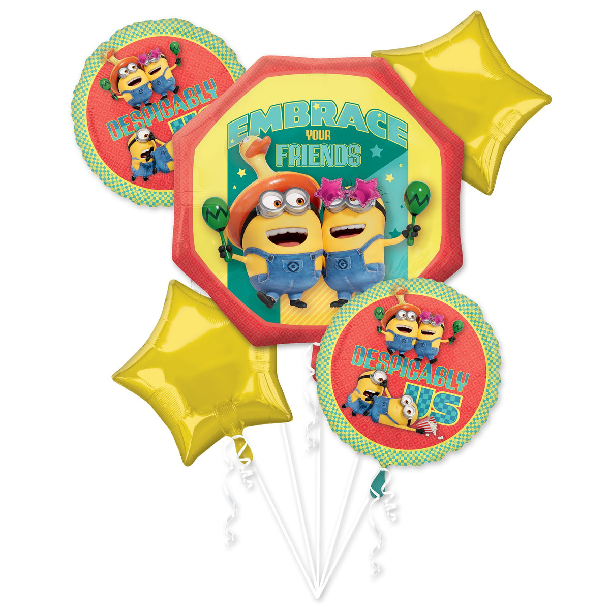 Despicable Me 4 Balloon Bouquet - 5 Piece Set - Case of 24