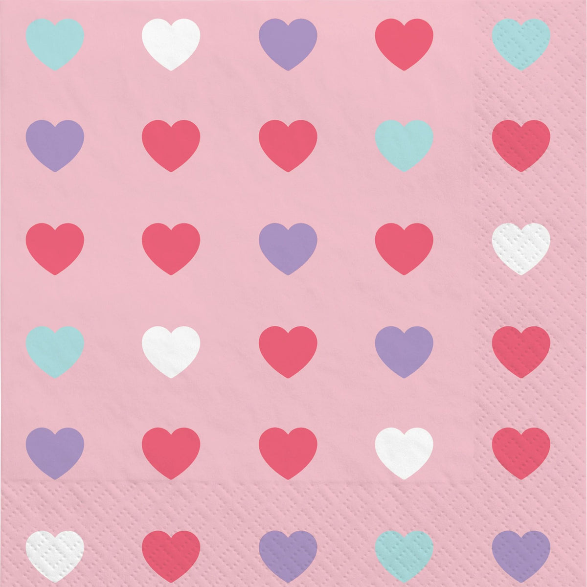 Lovely Hearts Valentine's Day Beverage Napkins, 16-ct - Pack of 3