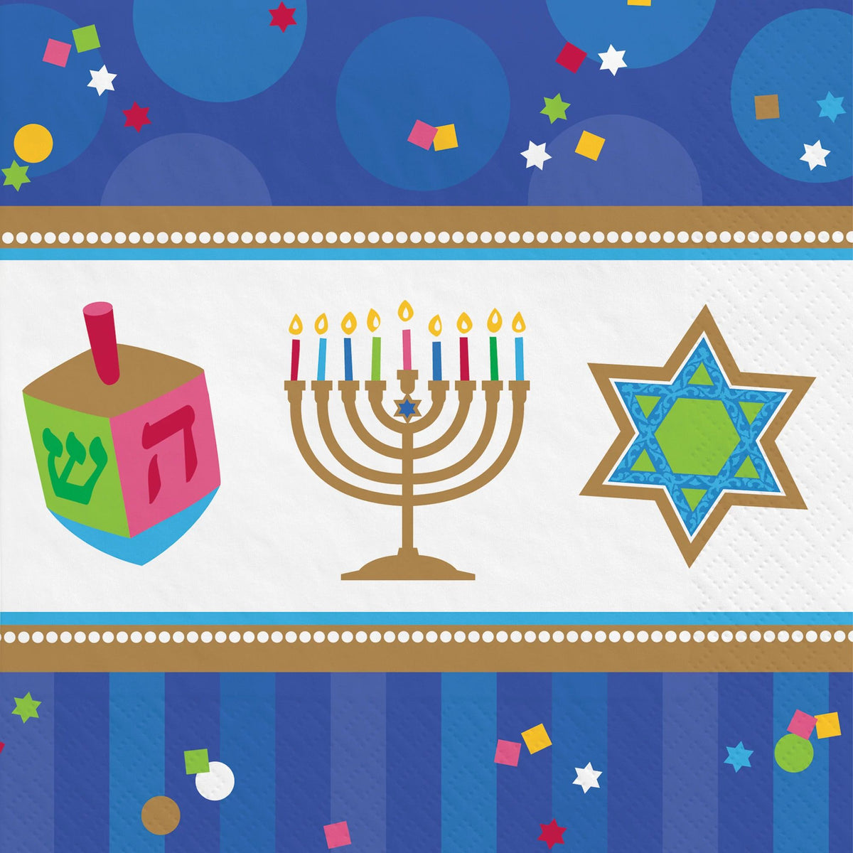 Hanukkah Celebration Luncheon Napkins, 16-pk | Case of 144