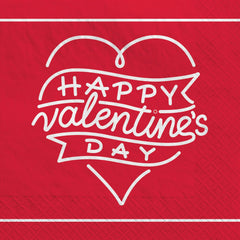 Valentine's Day Heart Luncheon Napkins - 2-Ply, 16-ct - Case of 120