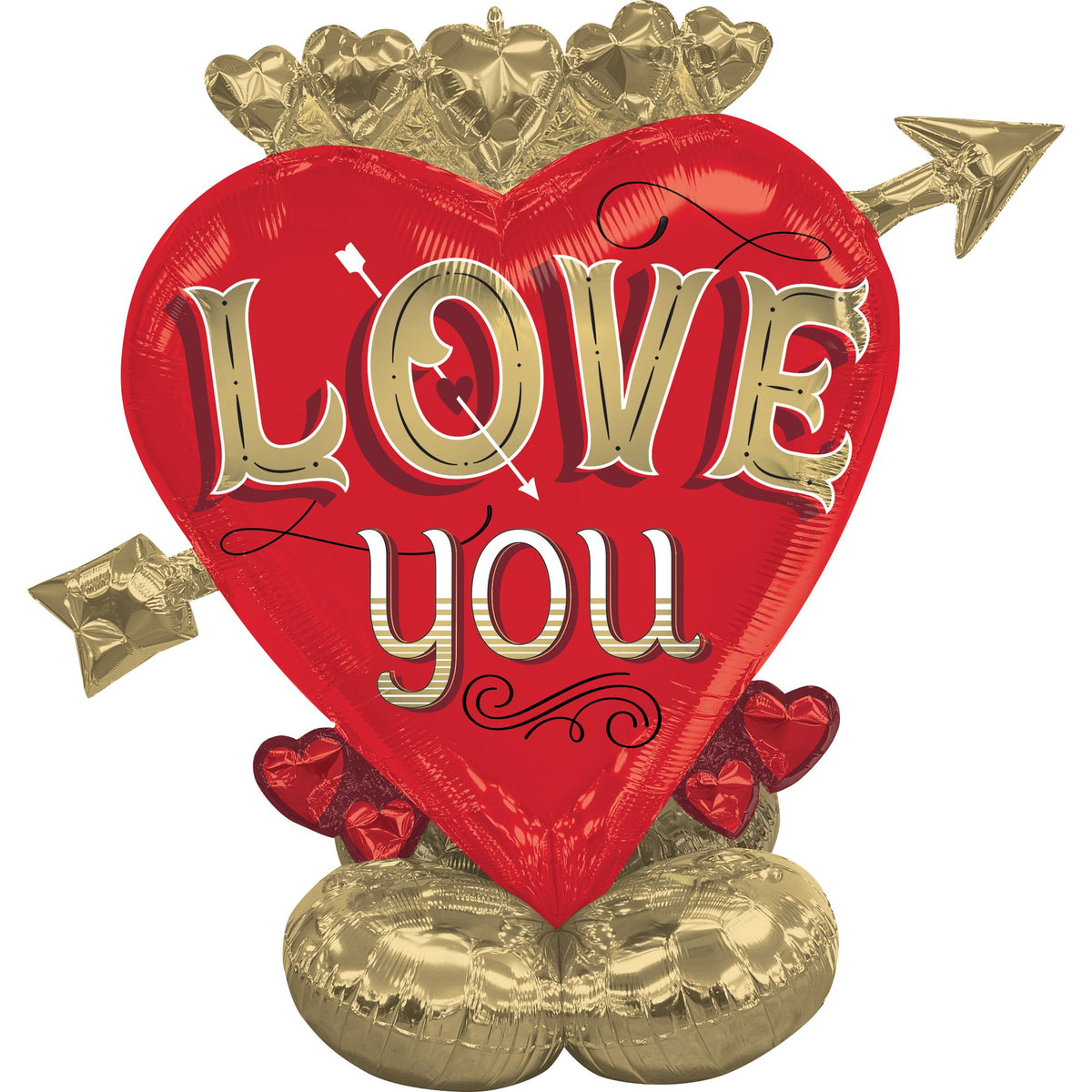 LOVE Heart Arrow AirLoonz Balloon - Case of 24