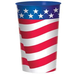 22oz American Spirit Patriotic Plastic Party Cup - Case of 72