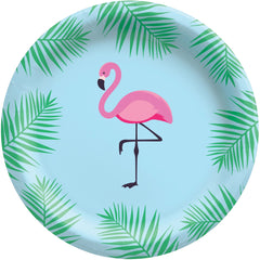Flamingo Paradise 6.75-inch Paper Plates, 8-ct - Pack of 18