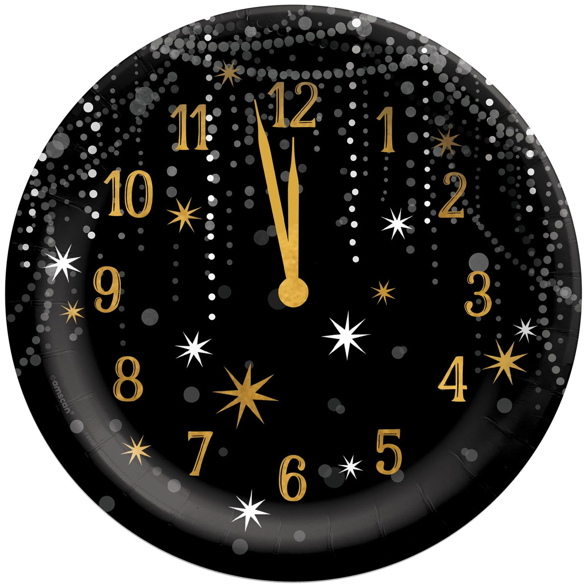 Midnight Hour New Year's Eve Paper Plates - 6.75-inch, 8-ct - Case of 120
