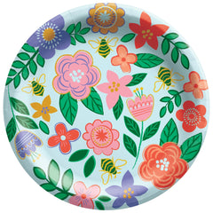 Spring Bloom Floral Paper Plates - 6.75-inch, 8-ct - Pack of 3