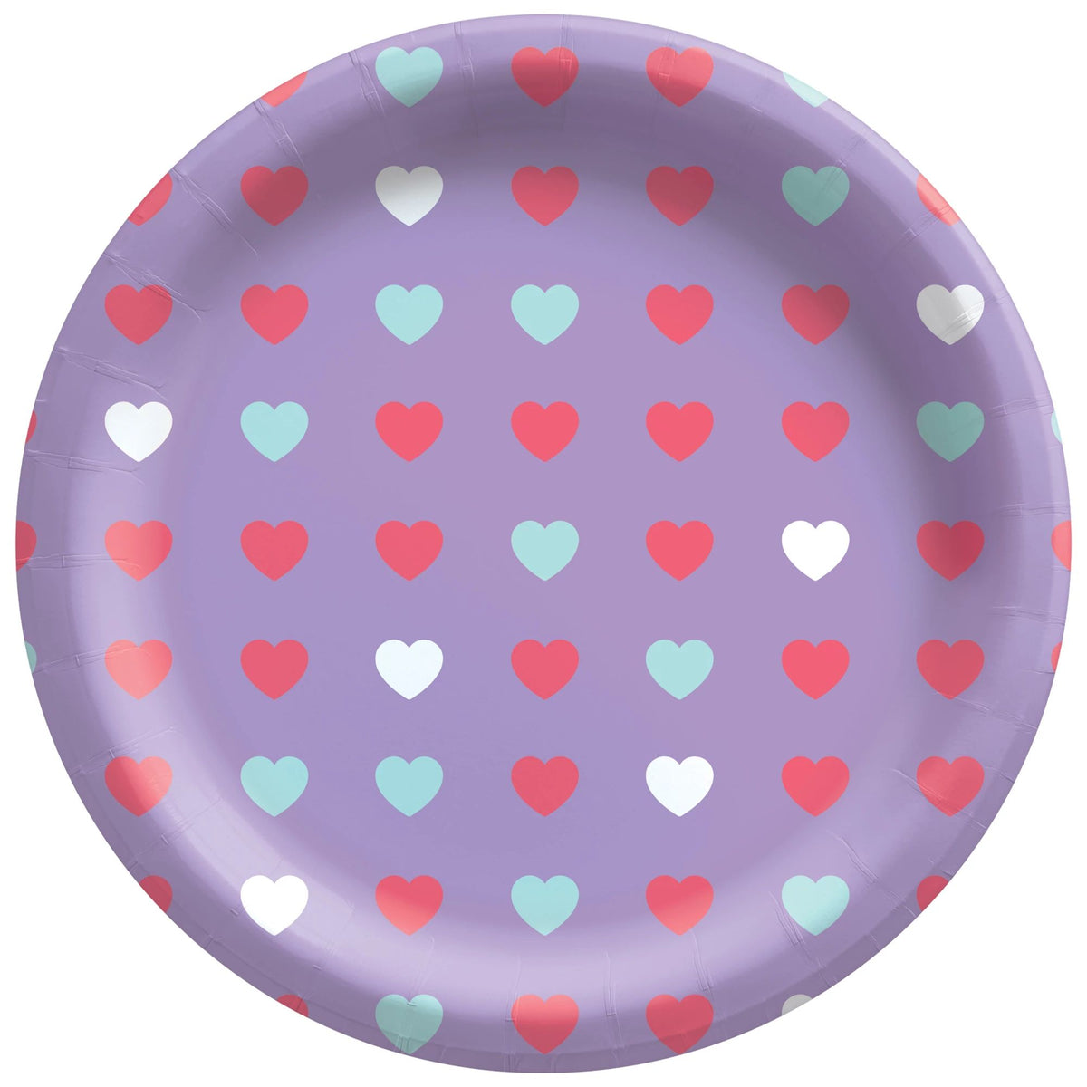 Valentine's Day Lovely Hearts Paper Plates - 6.75-inch, 8-ct - Case of 120