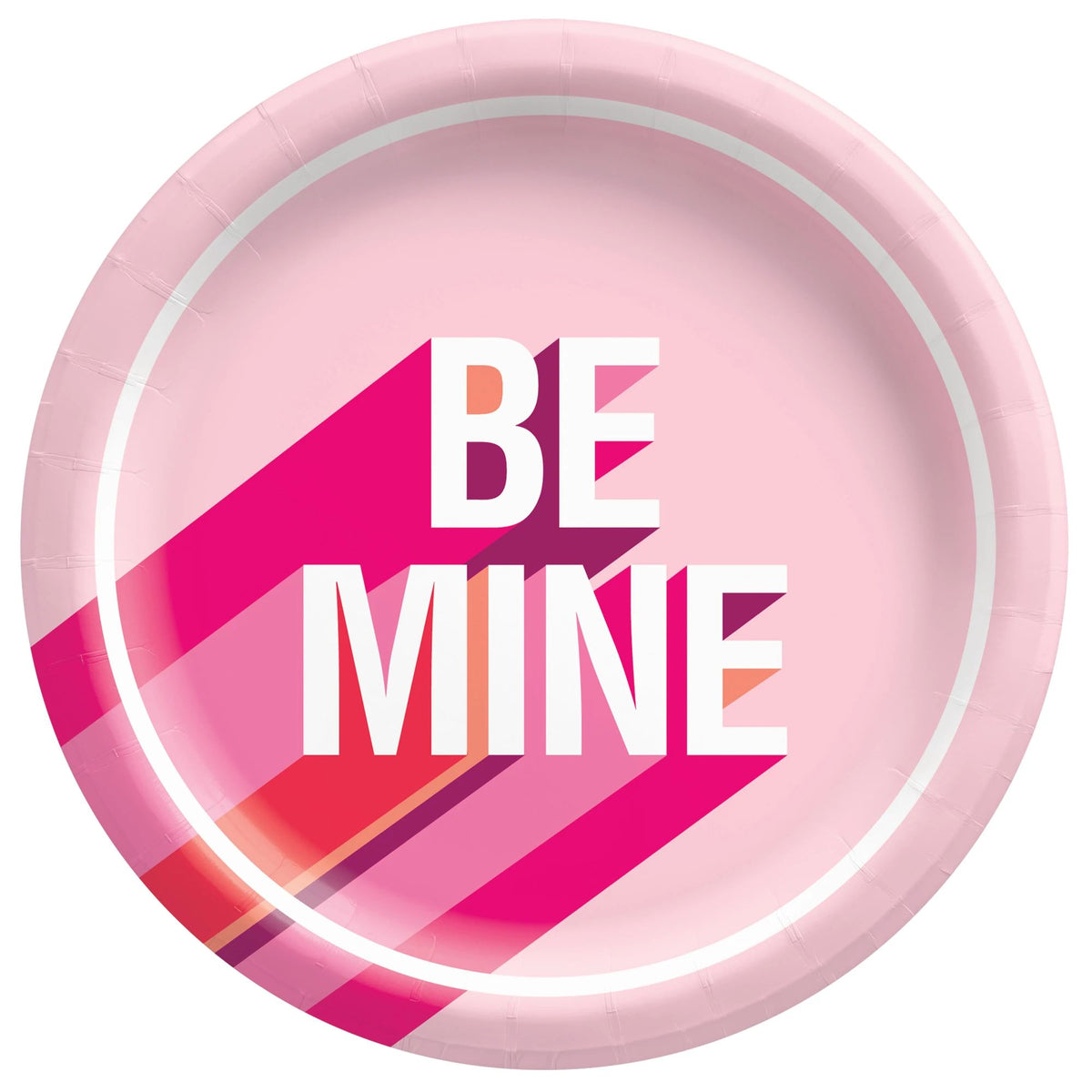Retro Love Valentine's Day Paper Plates - 6.75-inch, 8-ct - Pack of 18