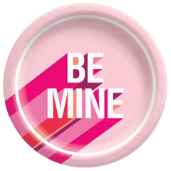 Retro Love Valentine's Day Paper Plates - 6.75-inch, 8-ct - Case of 120