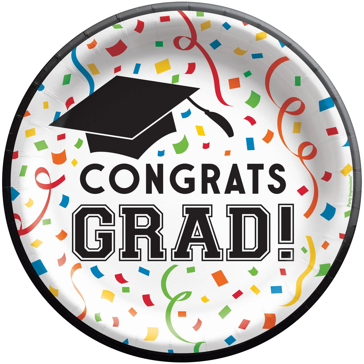 Congrats Grad 8.5-inch Paper Plates, 8-ct - Pack of 18