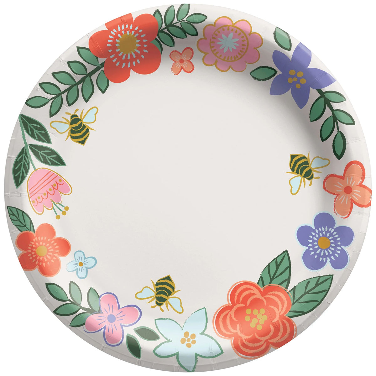 Spring Floral Paper Plates - 8.5-inch, 8-ct - Pack of 3