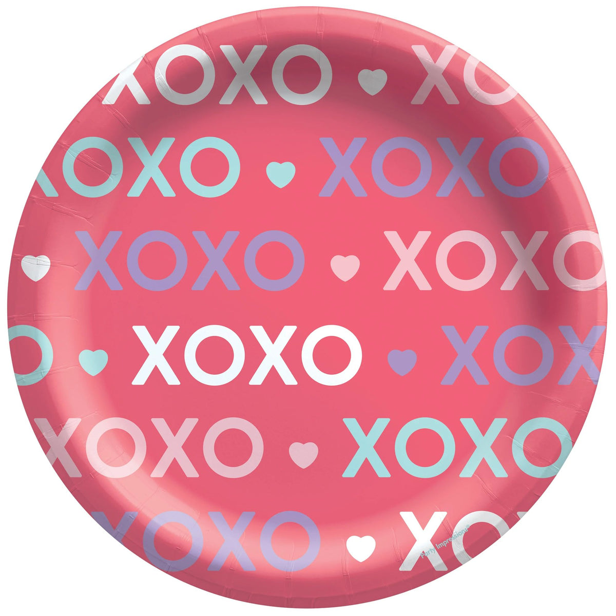 Lovely Hearts Valentine's Day Paper Plates - 8.5-inch, 8-ct - Pack of 12