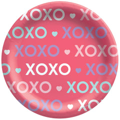Lovely Hearts Valentine's Day Paper Plates - 8.5-inch, 8-ct - Pack of 12
