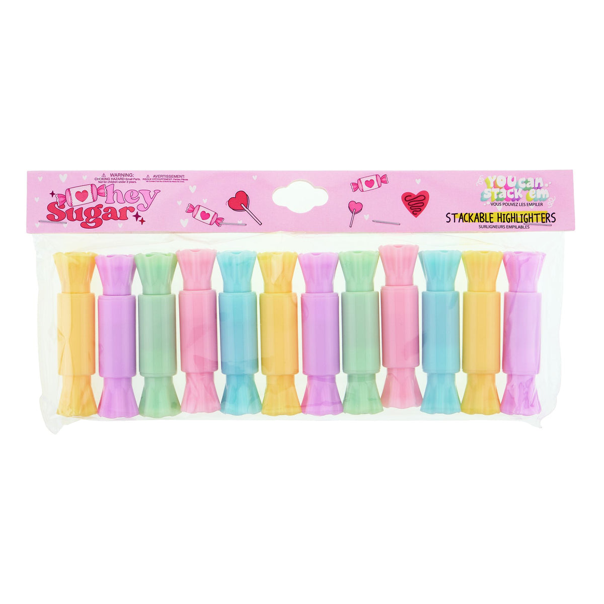 Sweet Candy-Shaped Highlighters - 12-ct - Case of 48