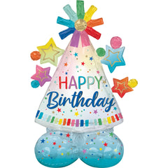 Airloonz Happy Birthday Party Hat Balloon - Case of 24