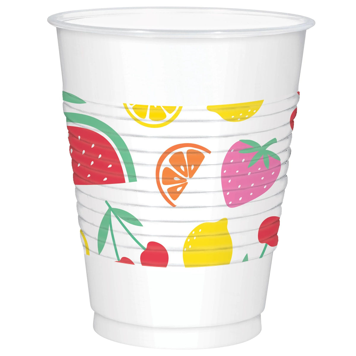 Tutti Frutti 18oz Plastic Cups - 25-ct - Case of 36