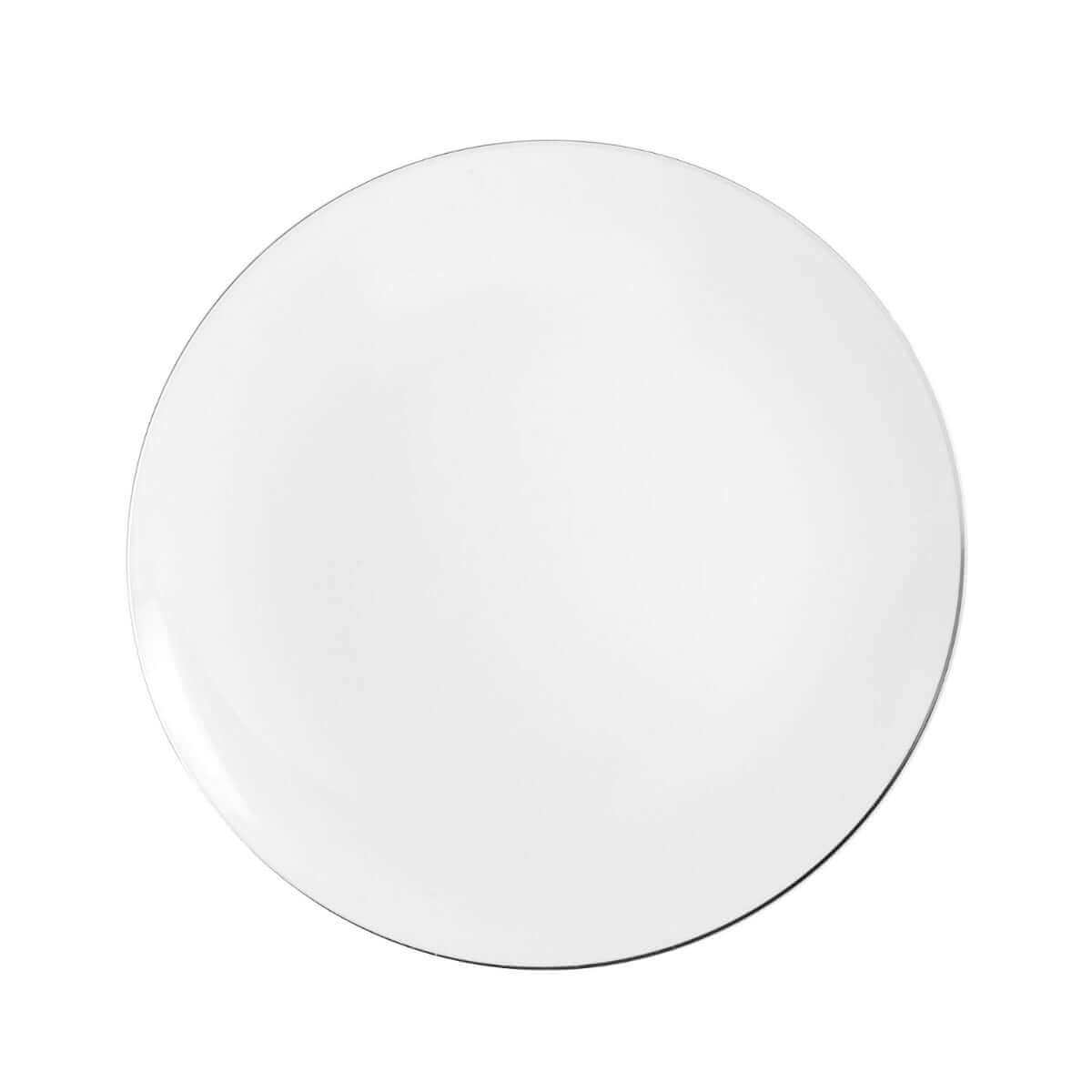 10" Classic Silver Design Plastic Plates (120 Count) - Yom Tov Settings