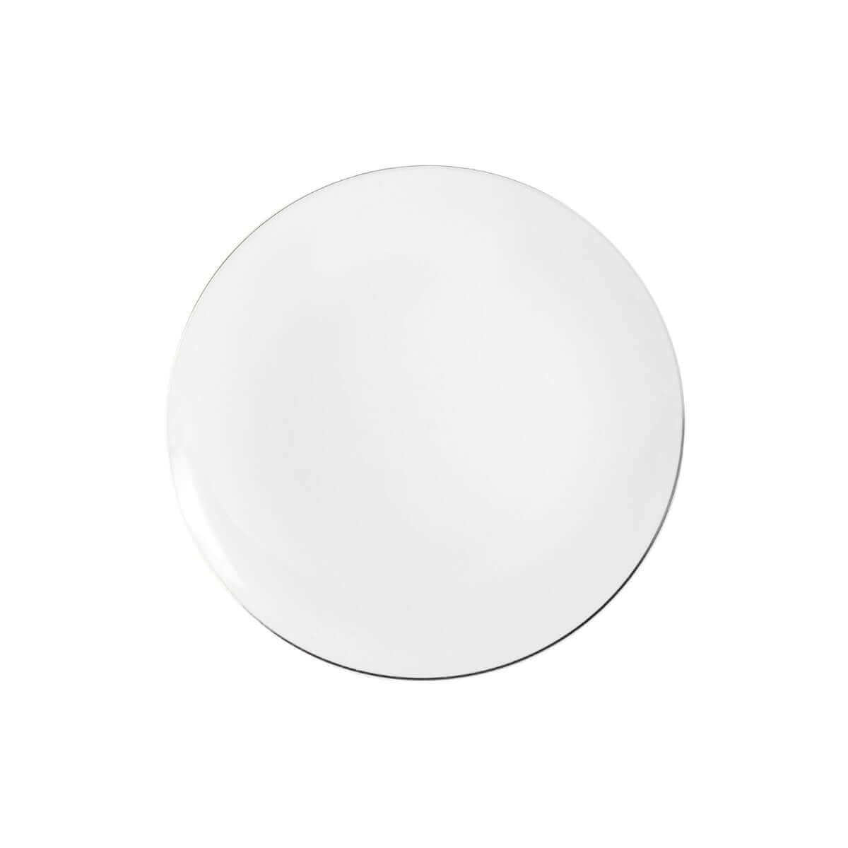 8" Classic Silver Design Plastic Plates (40 Count) - Yom Tov Settings