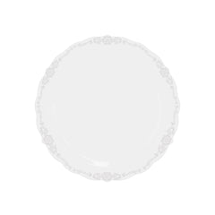 9 In. Clear Victorian Design Plates | 40 Count