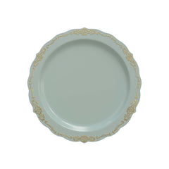 9 In. Robin Blue Victorian Design Plates | 40 Count