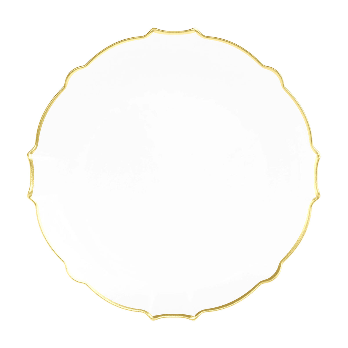 9 In. Clear/Gold Petal Plates | 120 Count