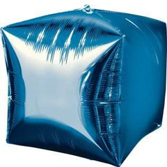 Royal Blue Metallic Cube Foil Balloon - 15 Inch - Case of 50
