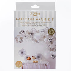 Elegant Silver Balloon Arch Kit, 70-pk | Case of 40