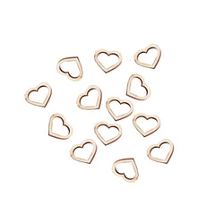 Rustic Wooden Heart Confetti for Weddings - Pack of 10