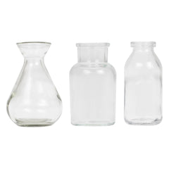 Elegant Glass Bottle Set - Perfect for Wedding Decor - Pack of 5