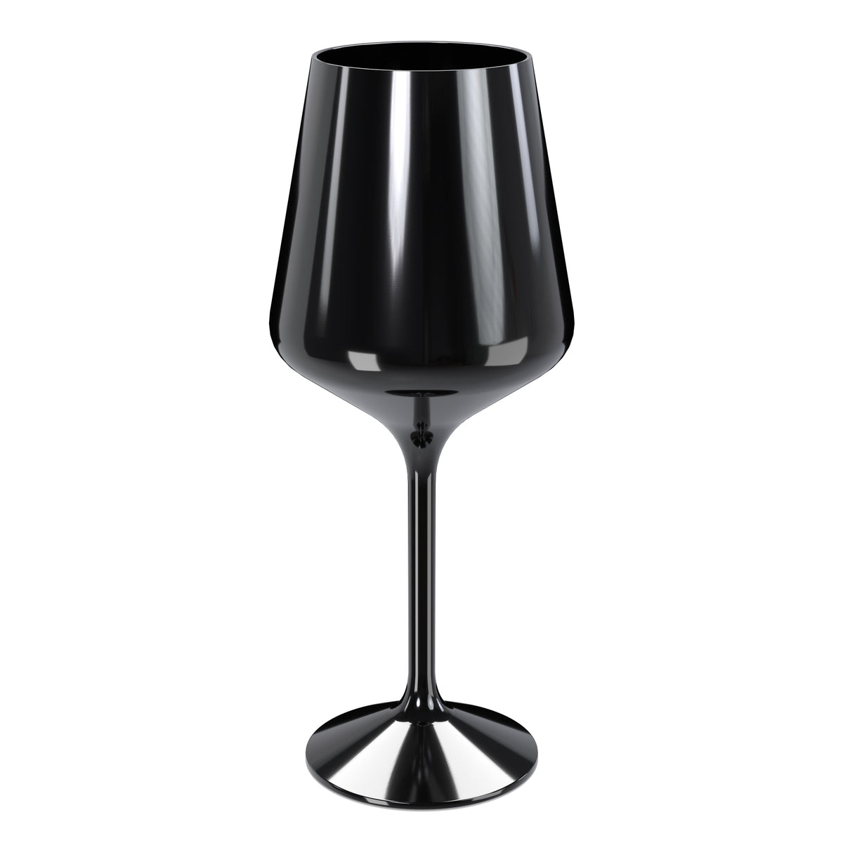 16 Oz. Stemmed Wine Glasses | 6 Count | Black