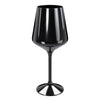 Reusable 16 Oz. Black Stemmed Wine Glasses | 12 Count