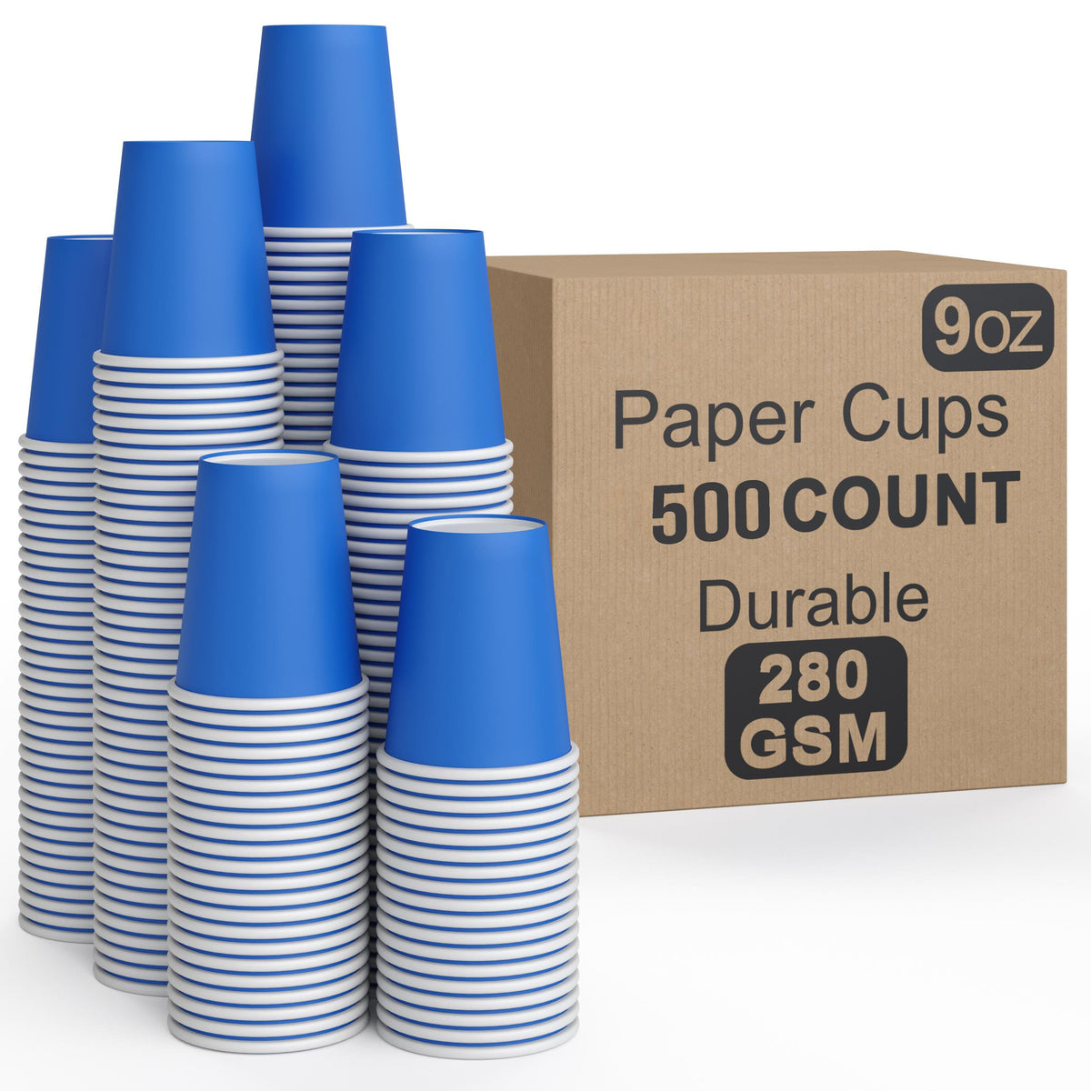 9 Oz. Dark Blue Paper Cups | 500 Count