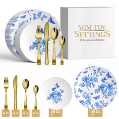 140 Piece Botanical Combo Set | Serves 20 Guests