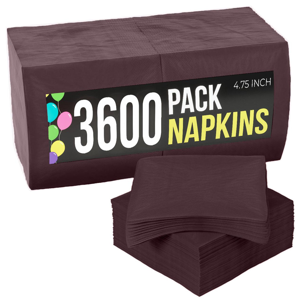 Brown Beverage Napkins | 3600 Pack