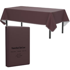 Brown Flannel Backed Table Cover 54 In. x 70 In. | 2 Pack