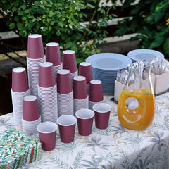 9 Oz. Burgundy Paper Cups | 100 Count