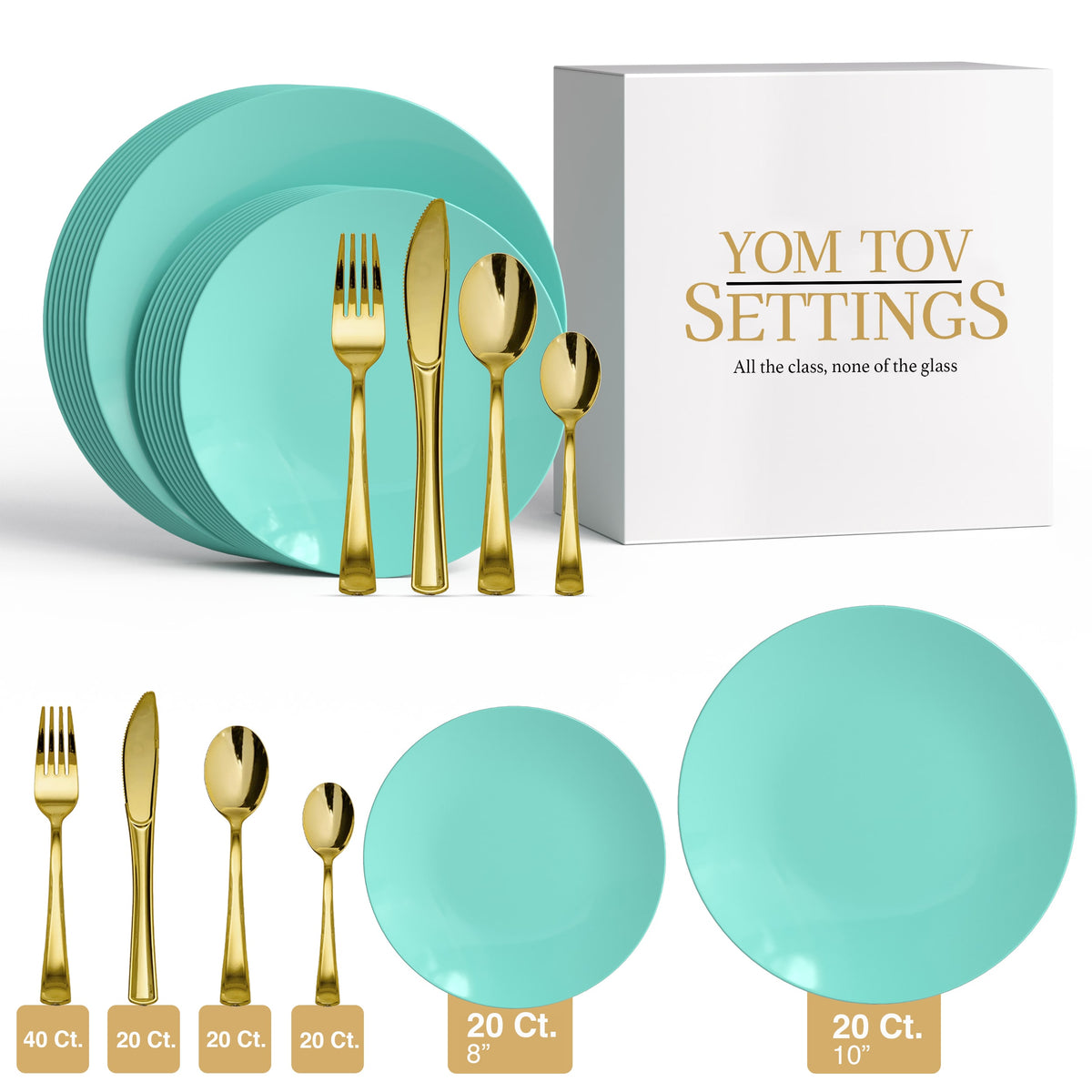 140 Piece Cascade Combo Set | Serves 20 Guests