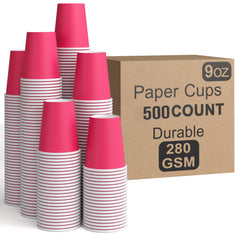 9 Oz. Cerise Paper Cups | 500 Count